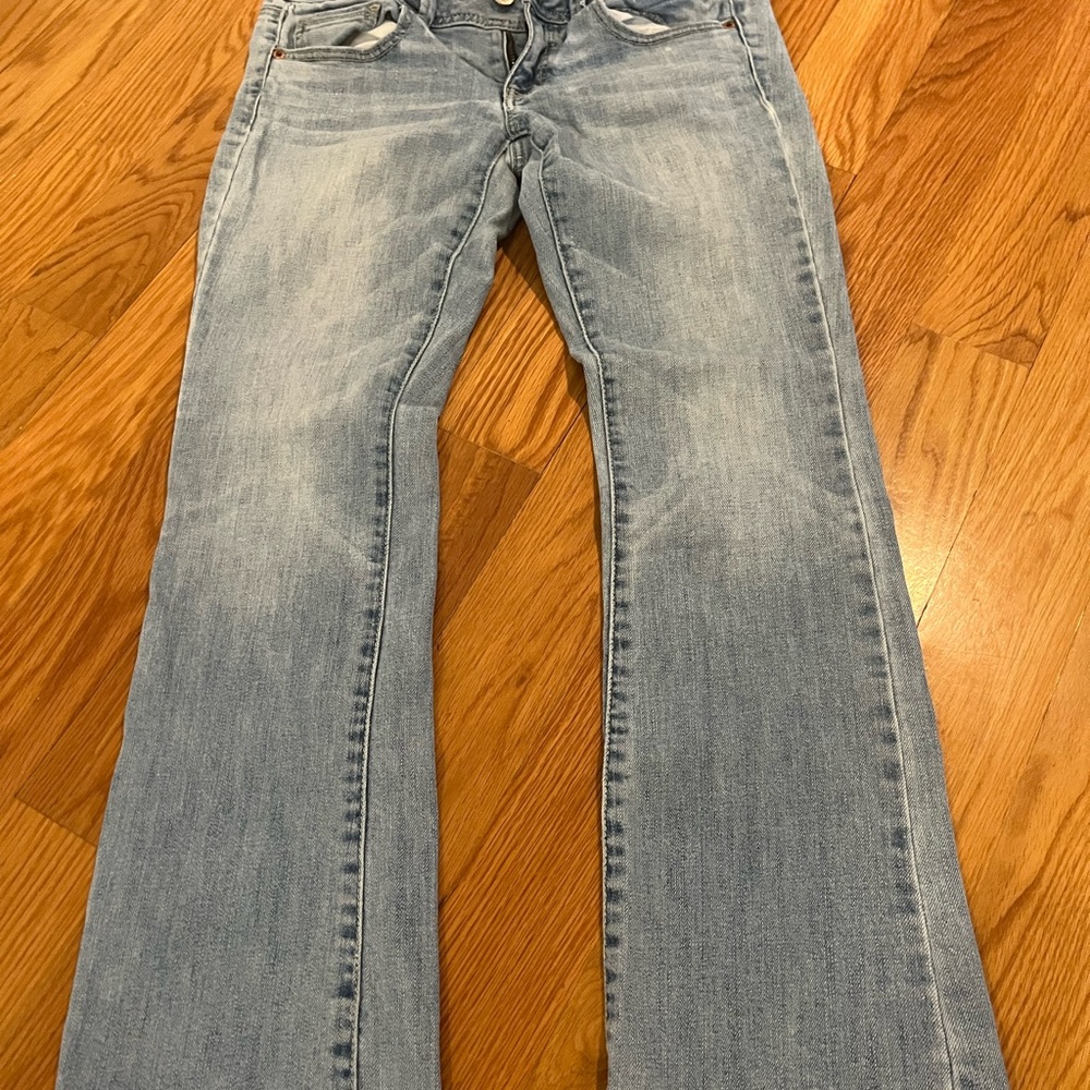American Eagle Outfitters Blue Flare Wide Leg Jeans